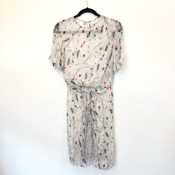 ISABEL MARANT ETOILE White Barden Silk Mini Dress - Picture 6 of 8